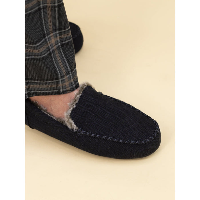 Hendrix Navy Slipper