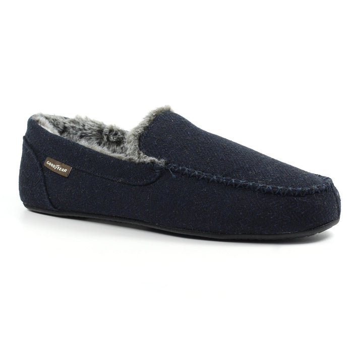Hendrix Navy Slipper