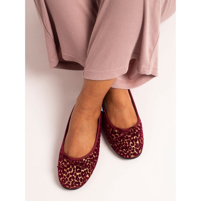 Hetty Burgundy Pump Slipper