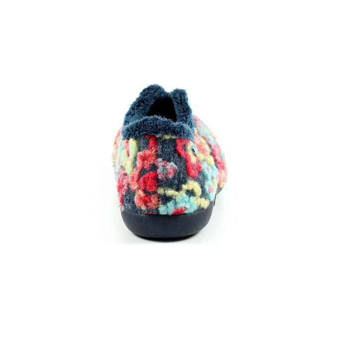 Hippy Navy Flower Full Slipper