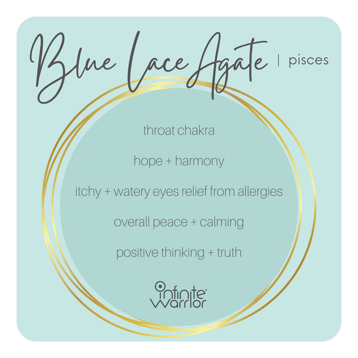 Howlite Crystal Bracelet | Blue Lace Agate Center Stone
