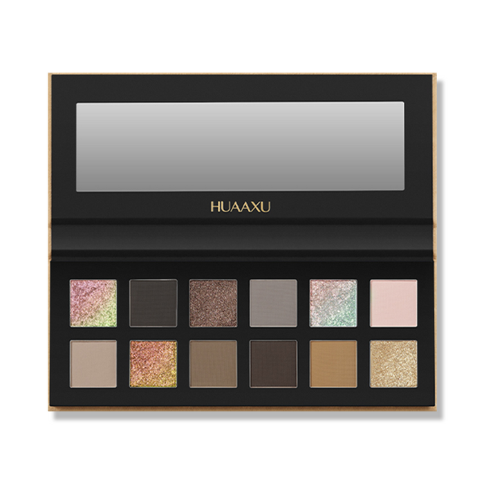 HUAXU Velveteen Series 12-Color Eyeshadow Palette (Pre-order) style #01