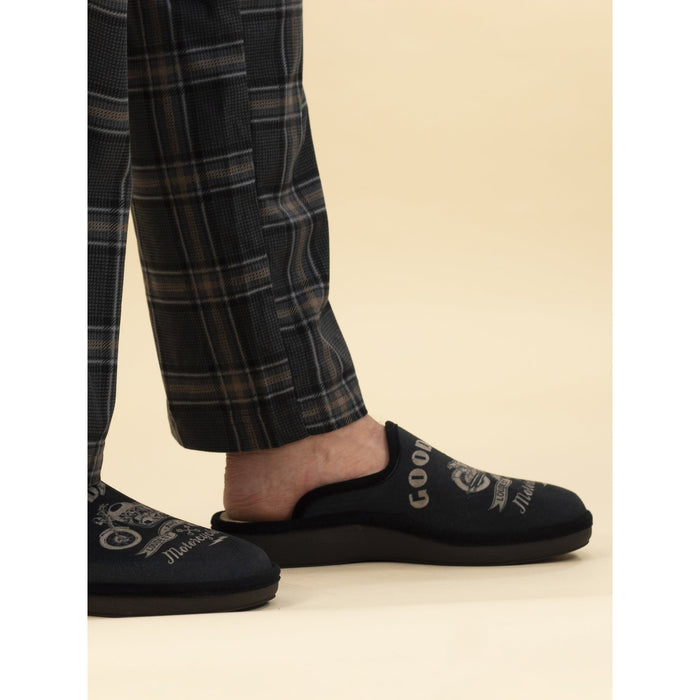 Huxley Grey Mule Slipper