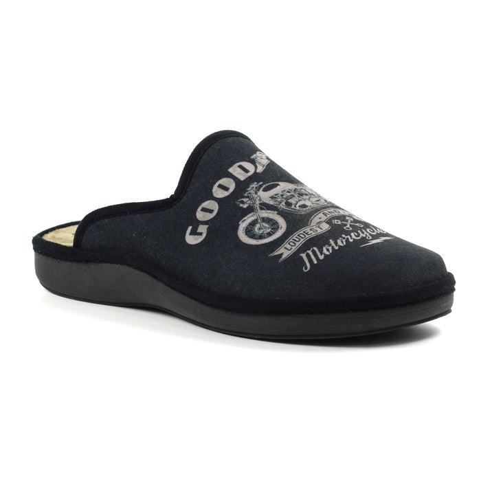 Huxley Grey Mule Slipper