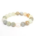Ice Aquamarine Bracelet | Pearl Center Stone | Fine Collection
