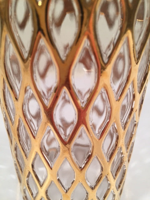 Imperial Glass Sekai Ichi 22-Karat Gold Mid-Century Highball Glass (Single Glass)