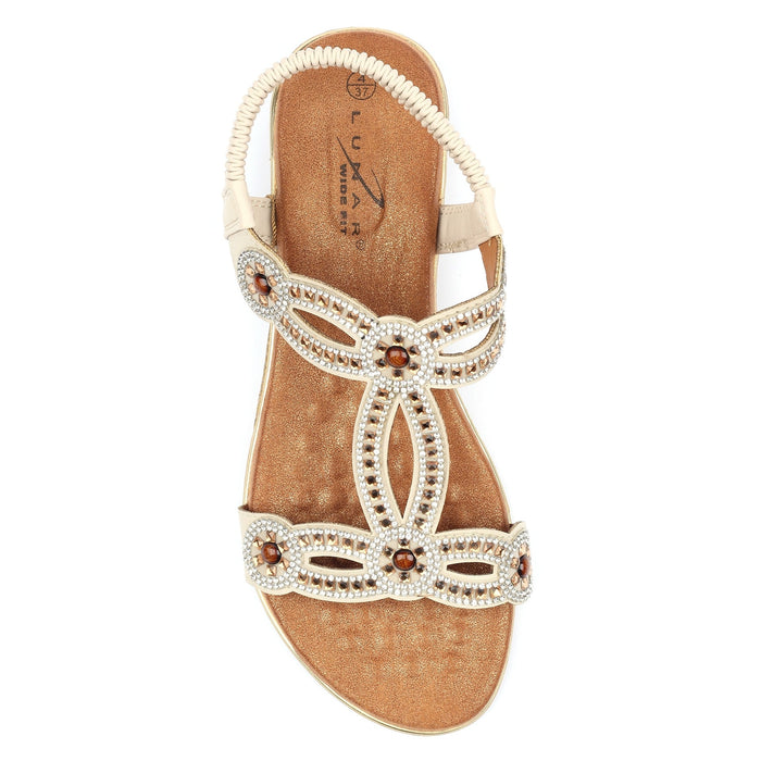 Indigo Beige Wide Fit Sandal