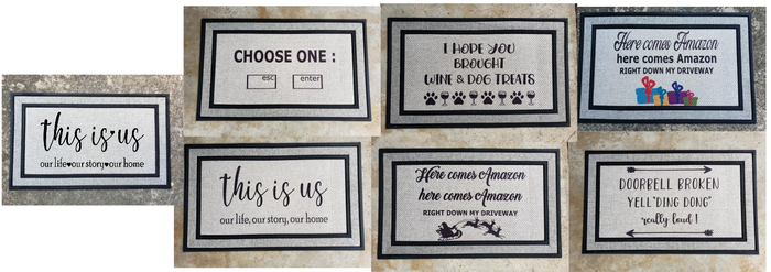 (Instant Print) Digital Download -  7pc bundle set of fun designs for pillows, doormats and more