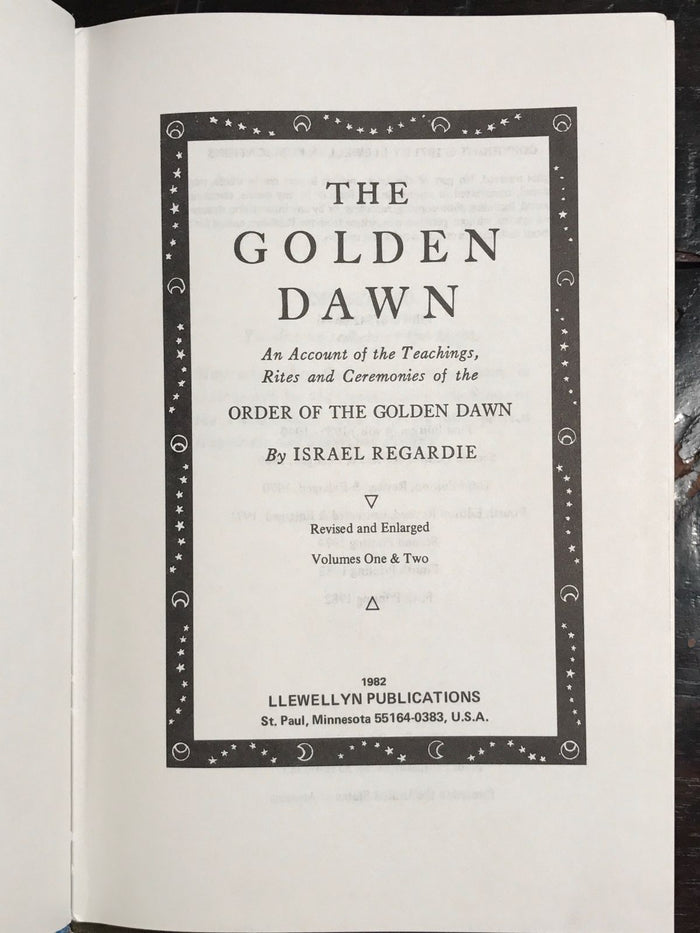 ISRAEL REGARDIE — THE GOLDEN DAWN, 1st Edition / 4th Printing, 1982 HC