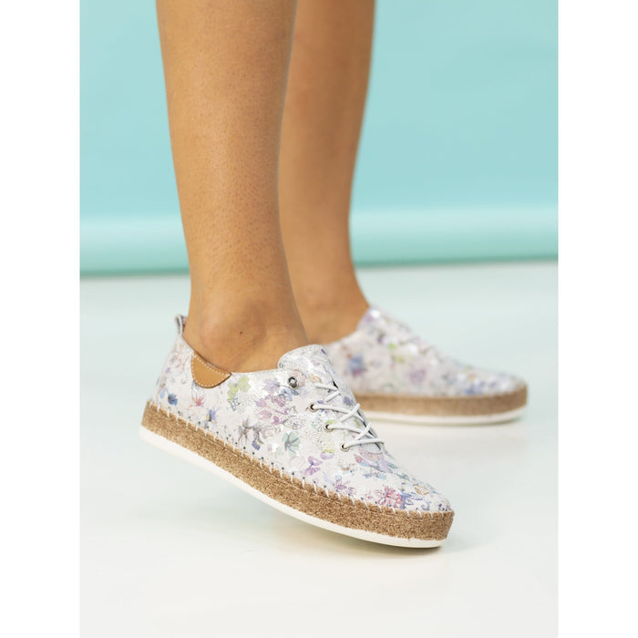 Iva White Leather Plimsoll