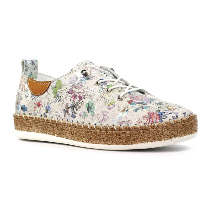 Iva White Leather Plimsoll