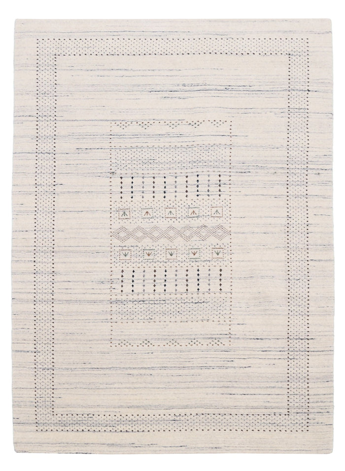 Ivory Gabbeh Design Hand Loomed Wool Area Rug - The Rug Decor