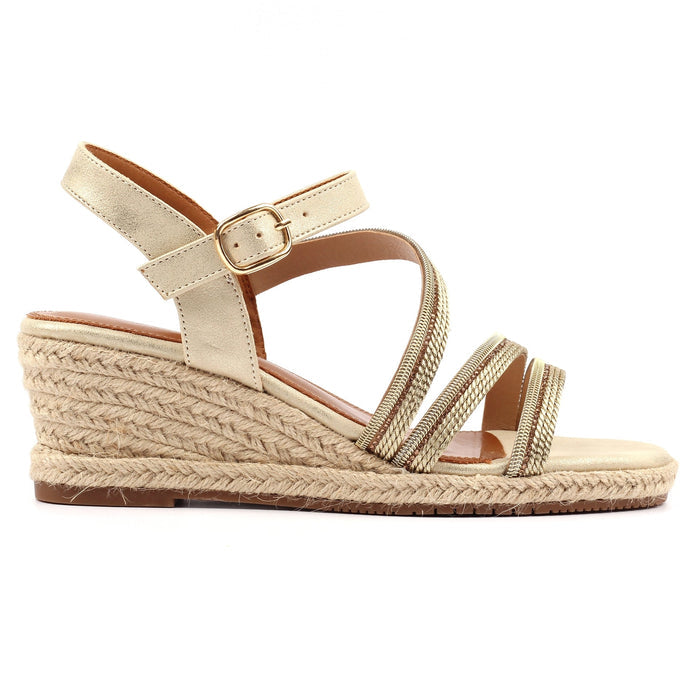 Izzy Gold Wedge Sandal