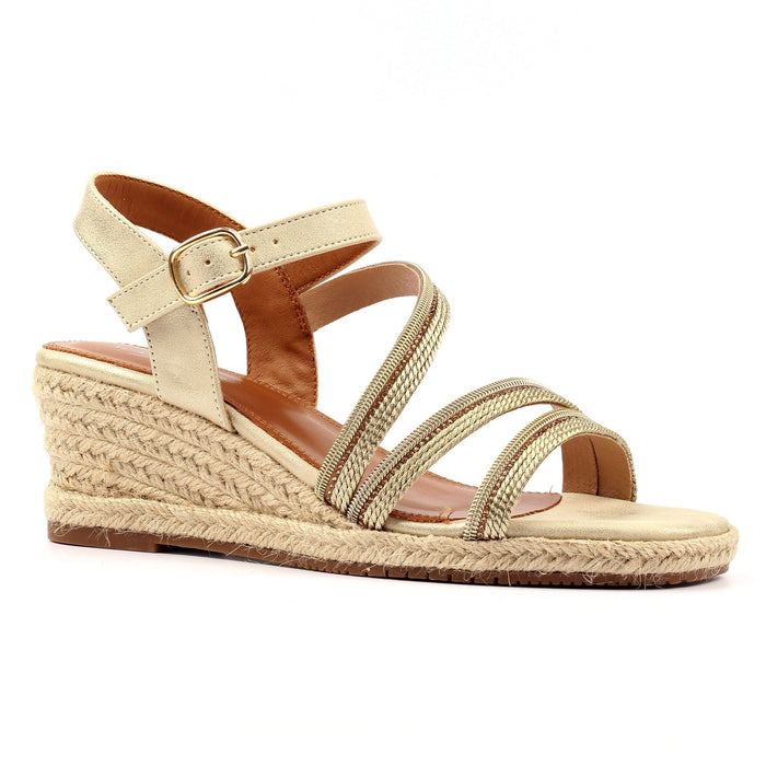 Izzy Gold Wedge Sandal