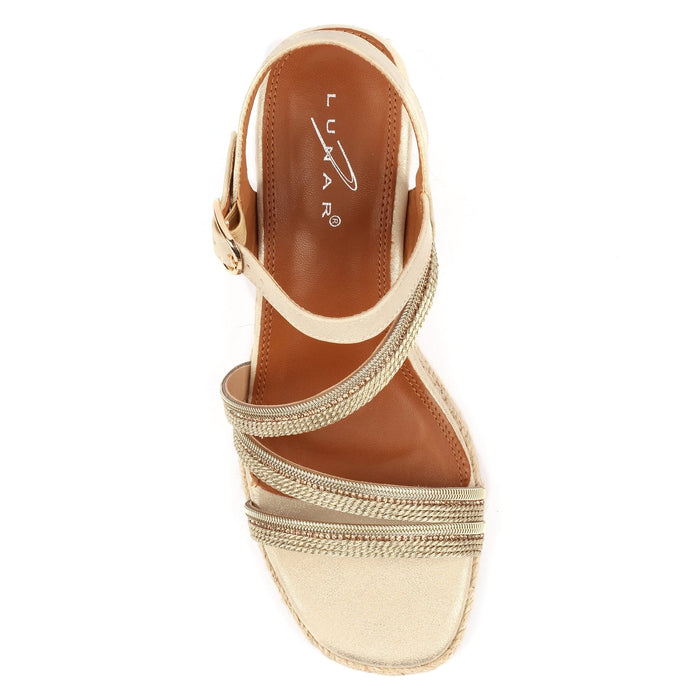 Izzy Gold Wedge Sandal