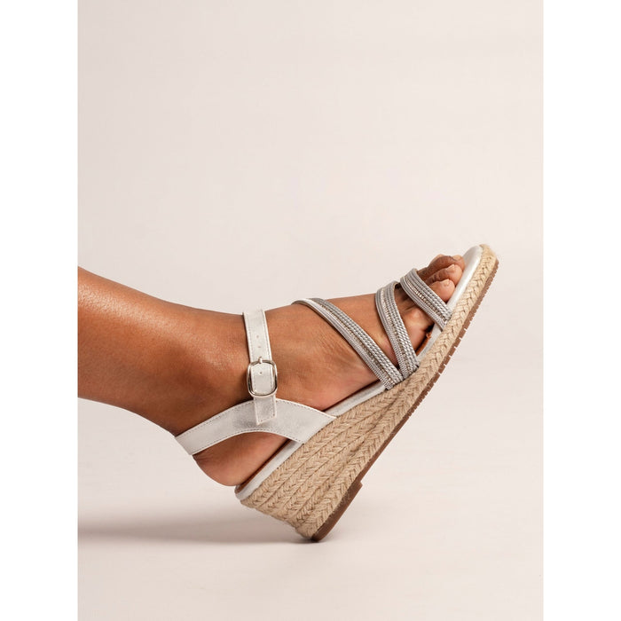 Izzy Silver Wedge Sandal