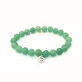 Jade Bracelet | Silver Heart Charm