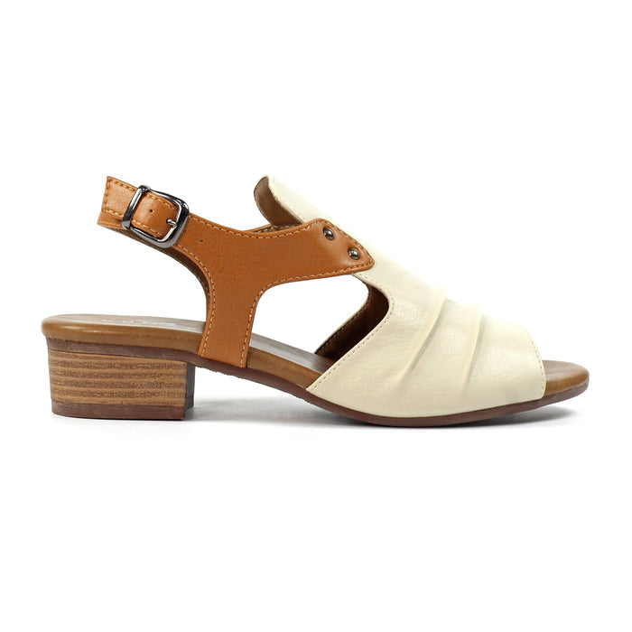 Jaden Beige Leather Sandal
