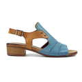 Jaden Mid Blue Leather Sandal