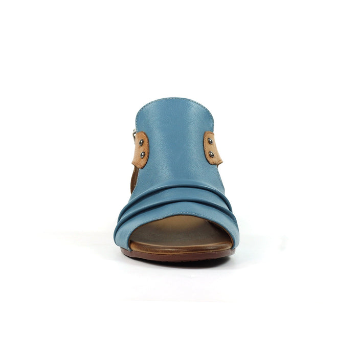 Jaden Mid Blue Leather Sandal