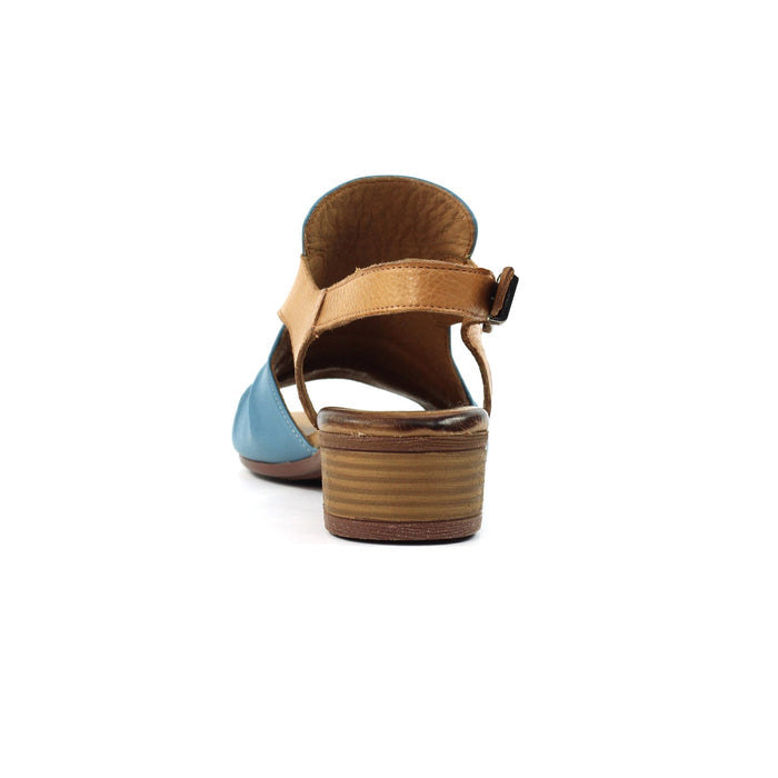 Jaden Mid Blue Leather Sandal