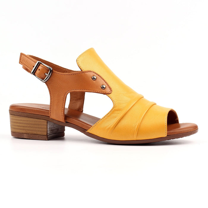 Jaden Mustard Leather Sandal