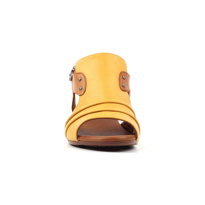 Jaden Mustard Leather Sandal