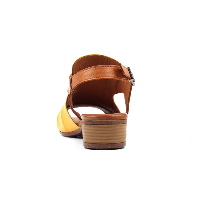 Jaden Mustard Leather Sandal