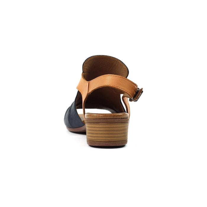 Jaden Navy Leather Sandal