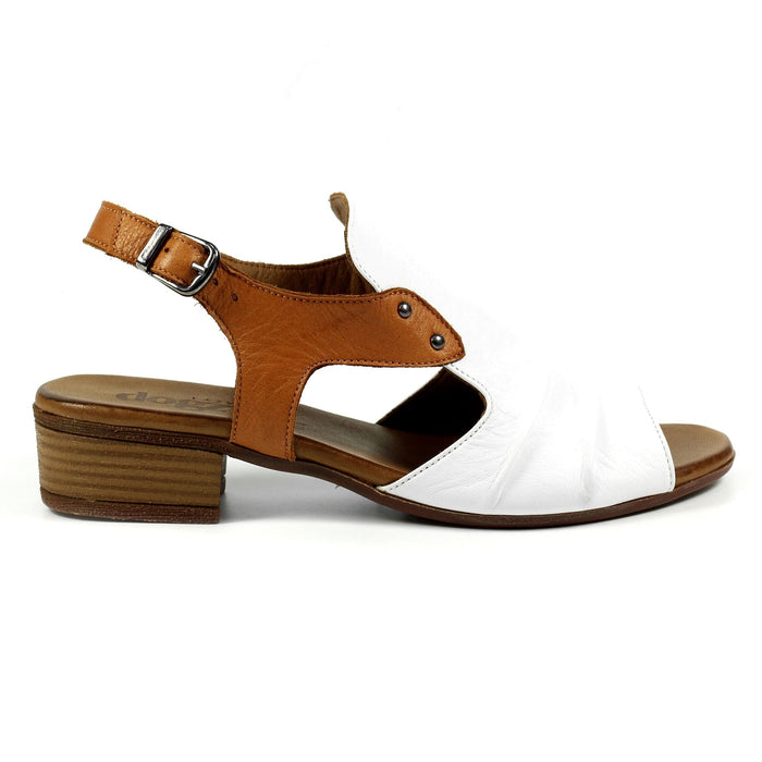 Jaden White Leather Sandal