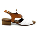 Jaden White Leather Sandal