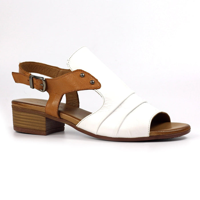 Jaden White Leather Sandal