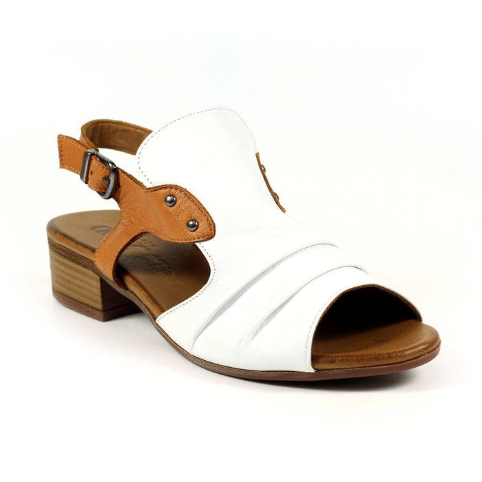 Jaden White Leather Sandal