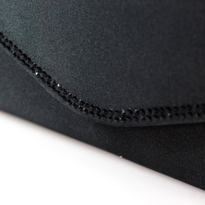 Janelle Black Satin Bag