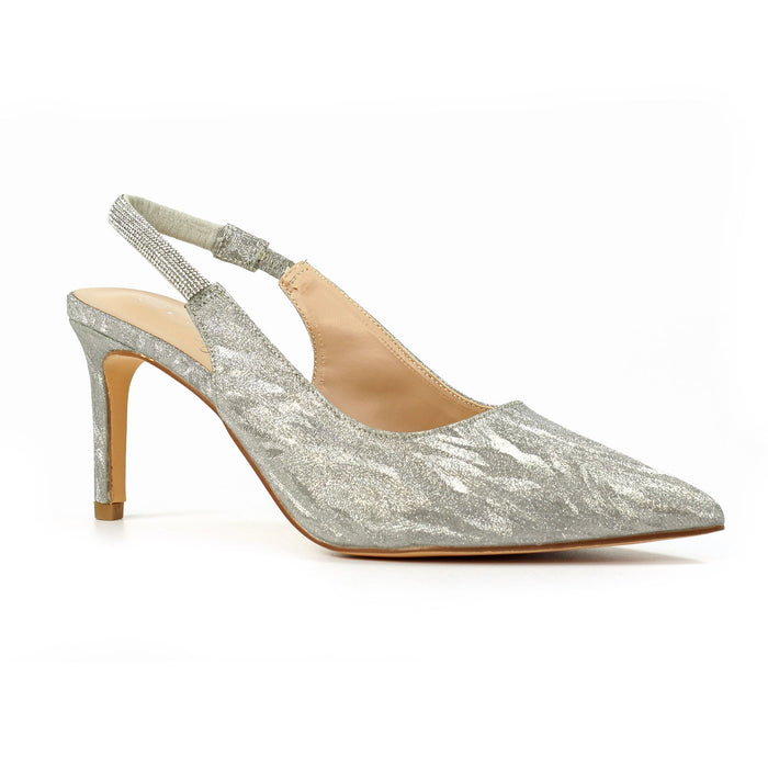 Janine Silver Slingback Heel