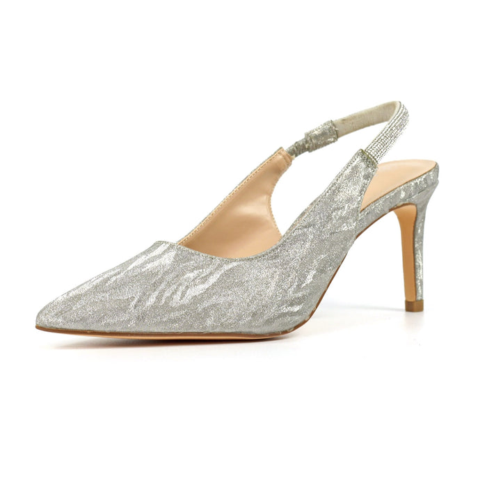 Janine Silver Slingback Heel