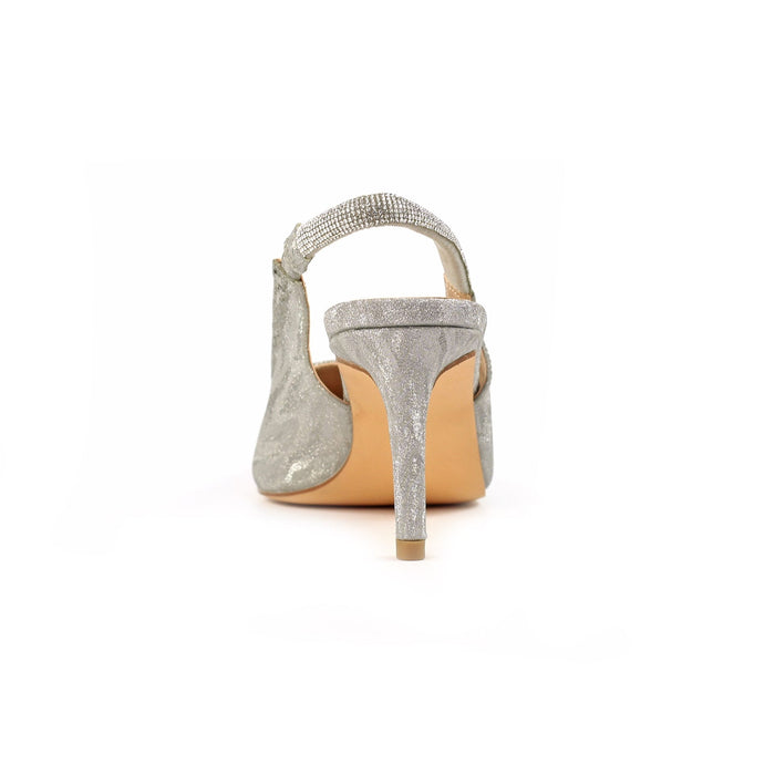 Janine Silver Slingback Heel