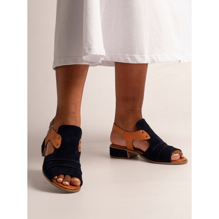 Jayleen Navy Leather Sandal