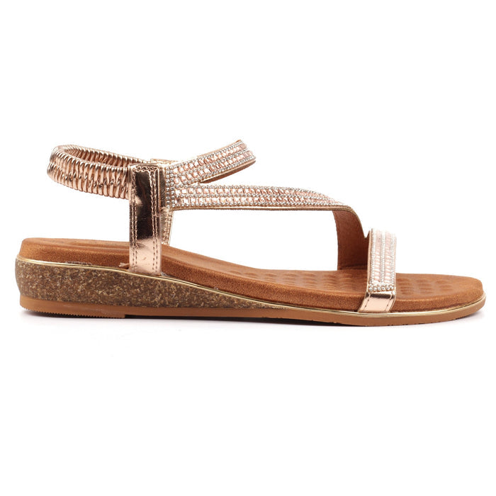 Jazmine Rose Gold Wide Fit Sandal