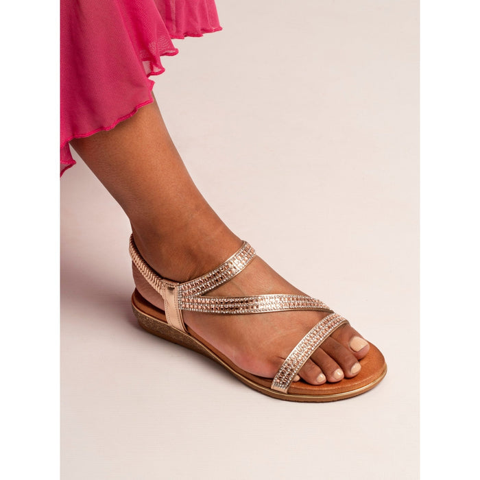 Jazmine Rose Gold Wide Fit Sandal