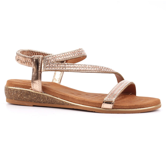 Jazmine Rose Gold Wide Fit Sandal