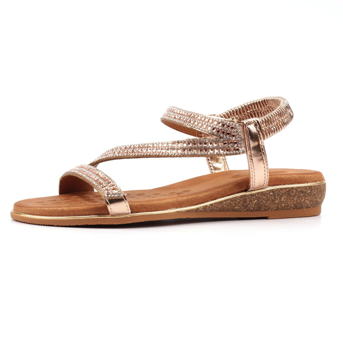 Jazmine Rose Gold Wide Fit Sandal