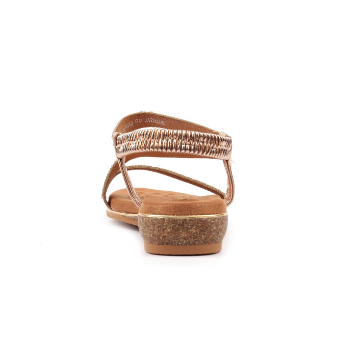 Jazmine Rose Gold Wide Fit Sandal