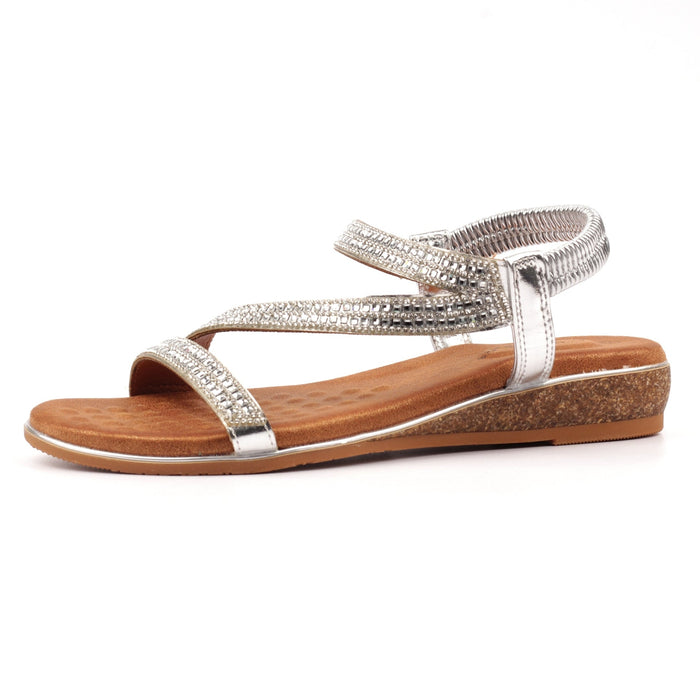 Jazmine Silver Wide Fit Sandal