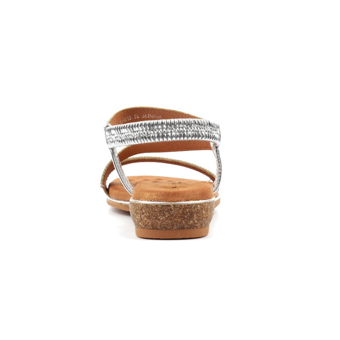 Jazmine Silver Wide Fit Sandal