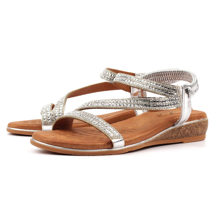 Jazmine Silver Wide Fit Sandal