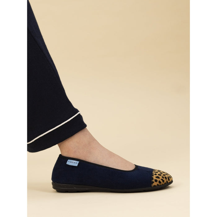 Jessie Blue Leopard Pump Slipper