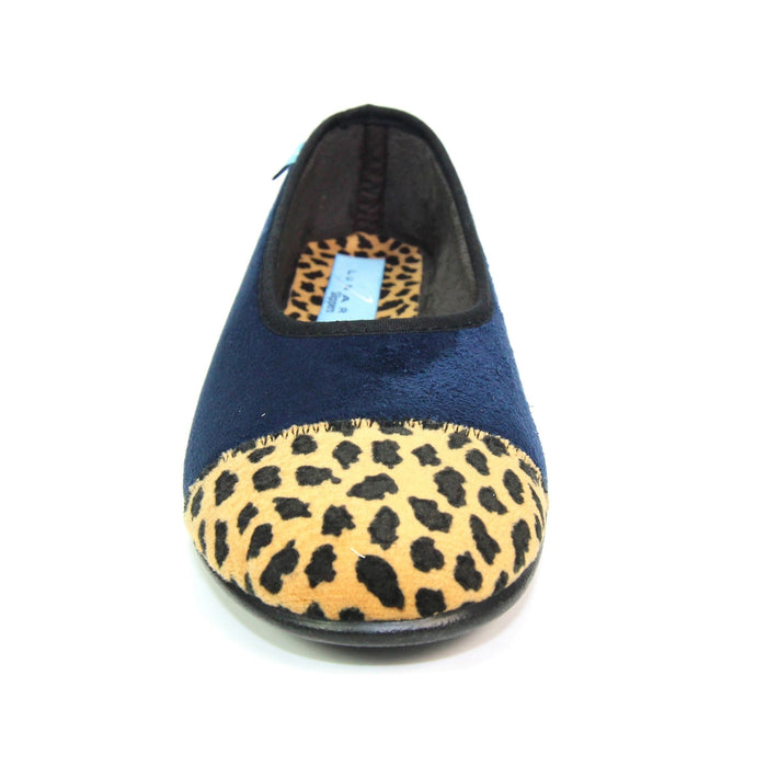 Jessie Blue Leopard Pump Slipper