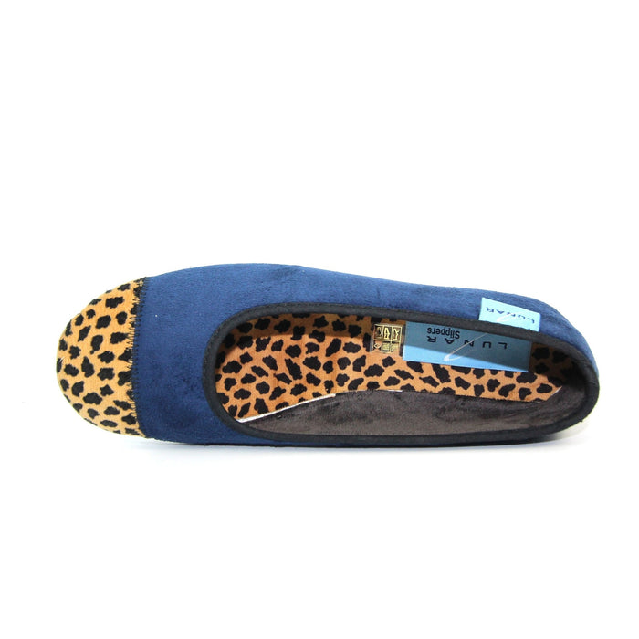 Jessie Blue Leopard Pump Slipper