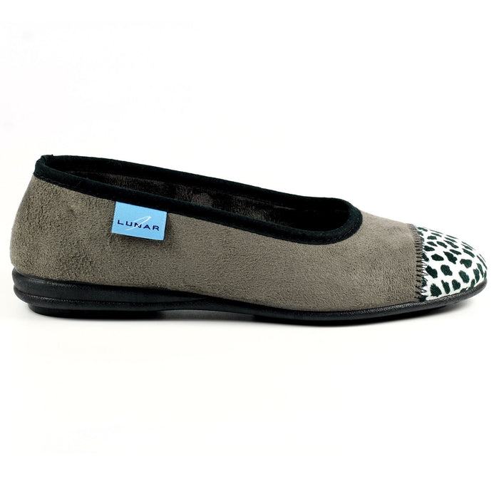 Jessie Grey Leopard Pump Slipper
